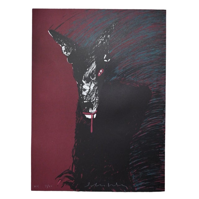 Fritz Scholder "Portrait of a Werewolf" Lithograph, 1982, Signed Hors Commerce Edition For Sale