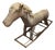 Oversized Vintage Wicker Children's Rocking Horse For Sale
