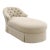 Textured Neutral Tufted Chaise Lounge – Classic Comfort Form For Sale