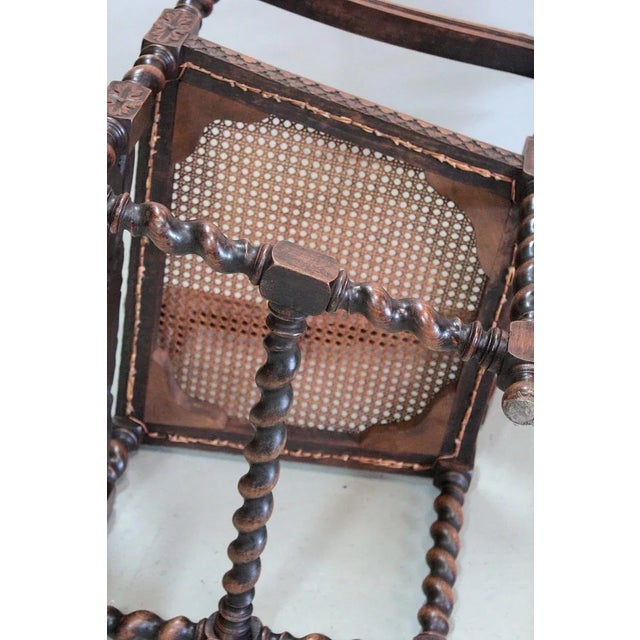 Large Vintage Louis XIII Style Beech Armchair For Sale - Image 3 of 14