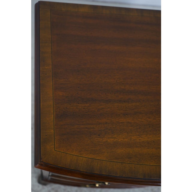 Maitland Smith Federal Style Mahogany Bowfront Chest of Drawers For Sale - Image 14 of 18