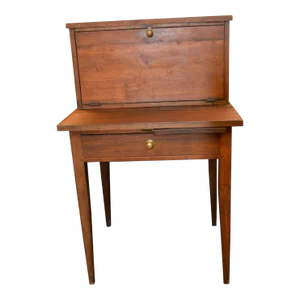 Late 19th Century Antique Solid Wood & Brass 2 Piece Desk Railway Station / Clerk / Postmaster