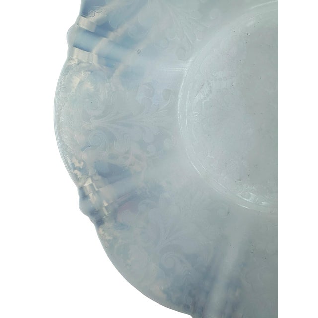 Elegant vintage serving plate by Macbeth-Evans in the beloved American Sweetheart pattern. Crafted in luminous Monax...