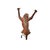 Late 20th Century Life-Size Leather-Wrapped Monkey Sculpture With Glass Eyes, Safari, 29"h For Sale - Image 9 of 12