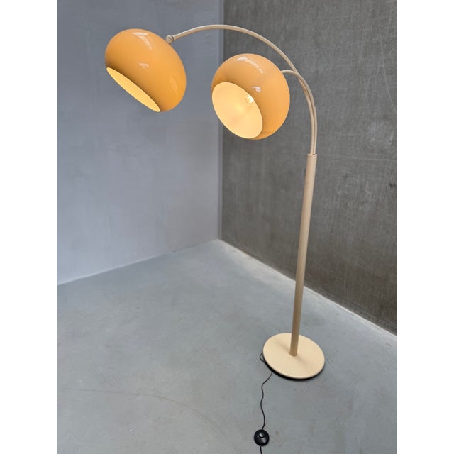 Vintage Double Arch Mushroom Floor Lamp, 1970s, in Very Good conditions. Designed 1970 to 1979 This piece is attributed to...