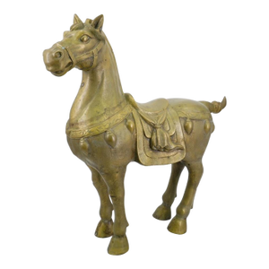 Vintage Chinese Brass Tang-Style Horse