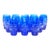 Val Saint Lambert Cobalt Blue Tableware Crystal Water, Service for 12 People For Sale