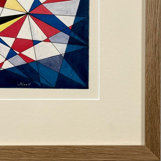 Richard Hood - Vintage Abstract Geometric Study, Signed (Mixed Media on Board) For Sale - Image 4 of 5