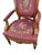 Vintage Renaissance Revival Carved Armchair With Burgundy Floral Upholstery For Sale - Image 11 of 18