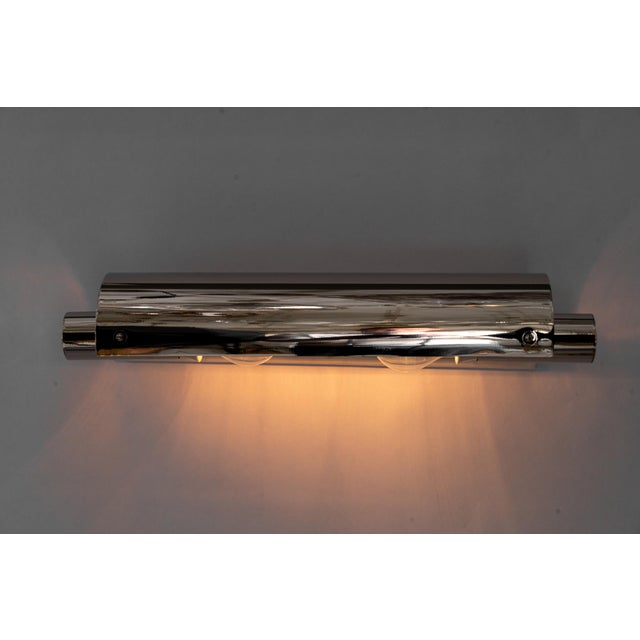 Art Deco Nickel-Plated Wall Lamp, Vienna, Austria, 1920s For Sale - Image 18 of 18