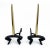 Mid-Century Modern 1950s Mid Century Brass and Iron Andirons by Donald Deskey - a Pair For Sale - Image 3 of 9