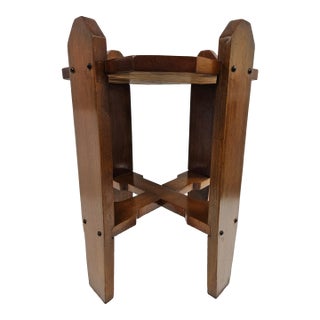 Mahogany Arts and Crafts Mission Plant Stand For Sale