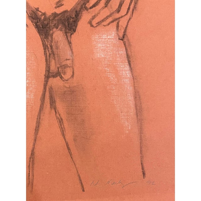 Figure of a male drawing on paper from the estate of Northwest School artist Neil Meitzler (1930 - 2009). Signed lower...