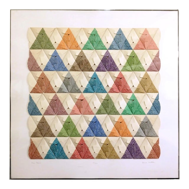 Mon Plaisir, Anne Youkeles Screen Print on Folded Paper For Sale