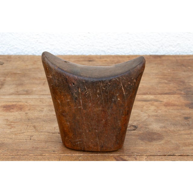 African Hawassa Carved Wood African Headrest For Sale - Image 3 of 7