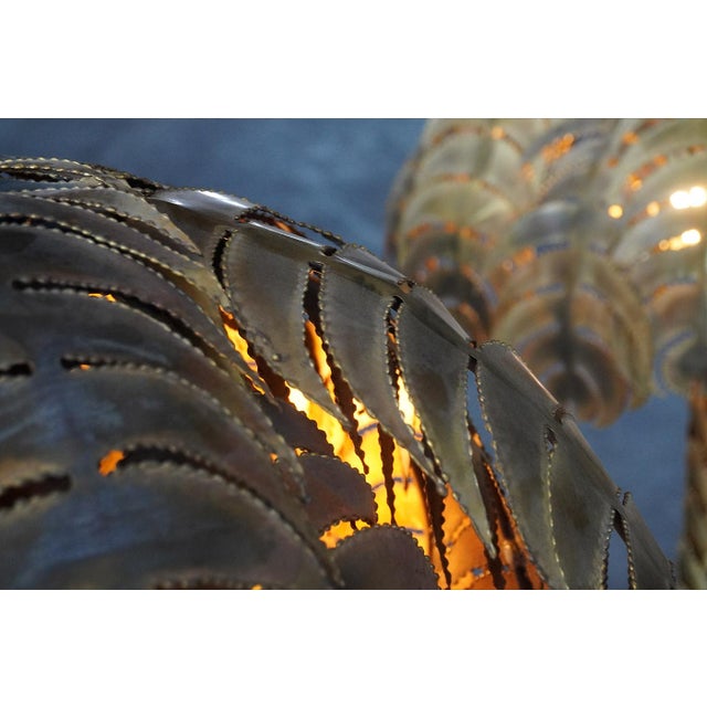 Maison Jansen Palm Tree Table Lamps by Christian Techoueyres for Maison Jansen, France, 1970s, Set of 2 For Sale - Image 4 of 10