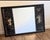 Vintage Chinoiserie Black Lacquer Figural Mirrors, 2-Piece Set For Sale - Image 4 of 6