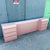 Nightstands: 13”w, 17.5”d, 30.25”h Headboard: 62”w, 7.5”d, 30.25”g This striking three-piece postmodern bedroom set...