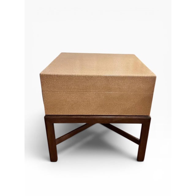 Marge Carson 1980s Marge Carson Craquelure Lacquer Large Box Table For Sale - Image 4 of 11