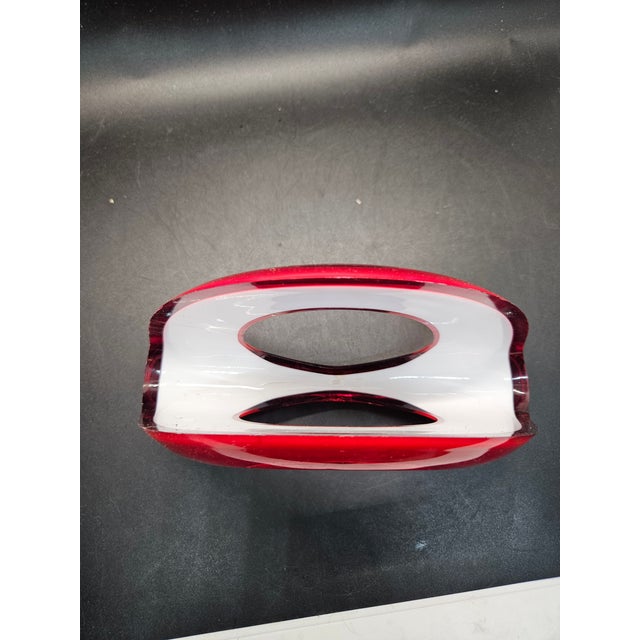 Red Guzzini Vintage Acrylic Napkin Holder