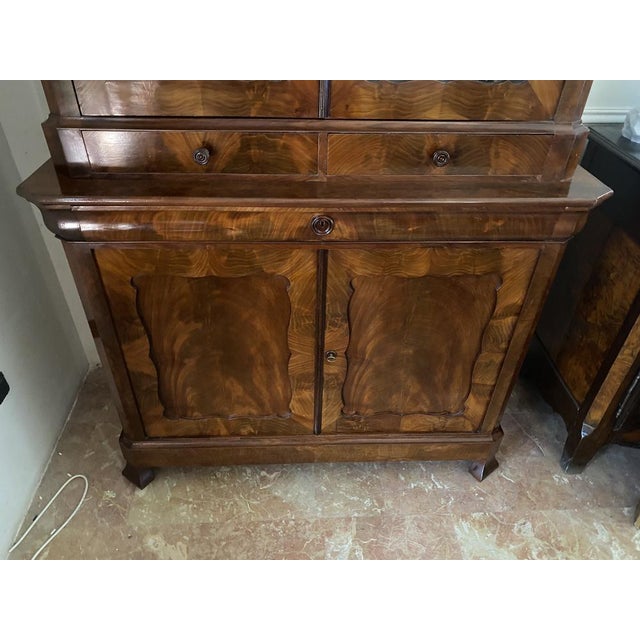 Brown Antique French Louis Philippe Cabinet, 1860s For Sale - Image 8 of 18