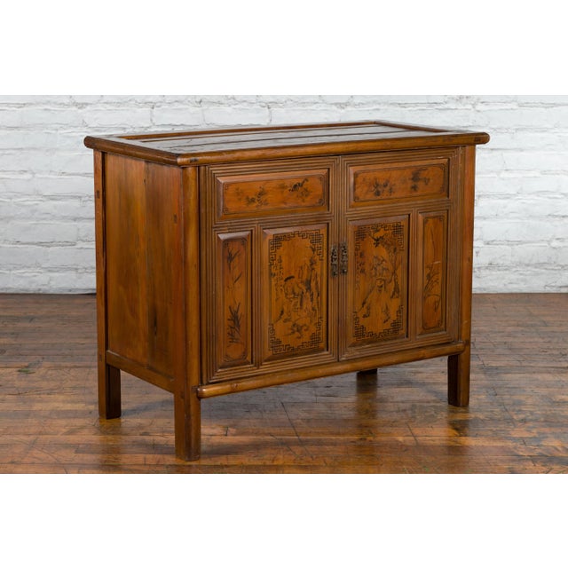 Early 20th Century Chinese Chinoiserie Décor Cabinet For Sale - Image 9 of 13