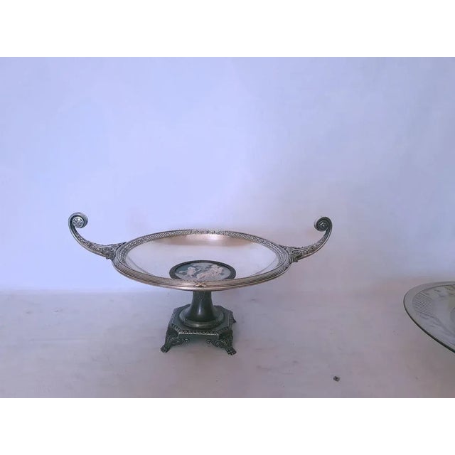 Antique Silver-Plated Metal & Biscuit Porcelain Tazza Dish from WMF For Sale - Image 17 of 17