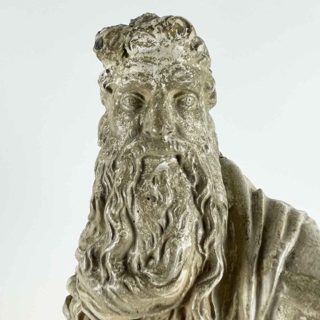 Italian Artist after Michelangelo, Moses, Early 1900s, Plaster For Sale - Image 6 of 9