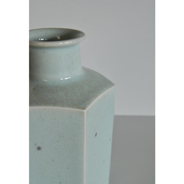 1960s Mint Green Celadon Glazed Vase from Eslau, Denmark, 1950s-1960s For Sale - Image 5 of 12