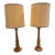 20th Century Pair of Hollywood Regency Italian Florentine Style Giltwood Table Lamps For Sale