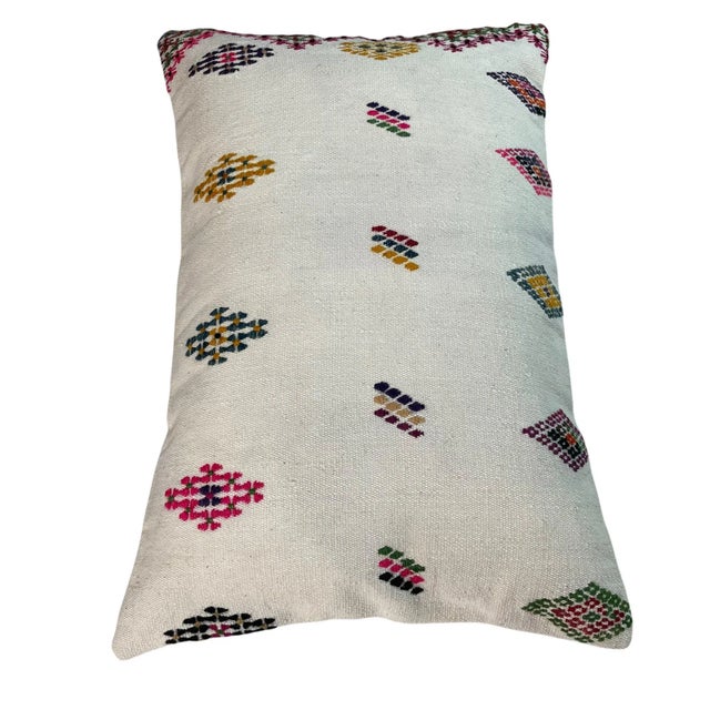 Textile Anatolian Handwoven Kilim Cushion Cover For Sale - Image 7 of 11