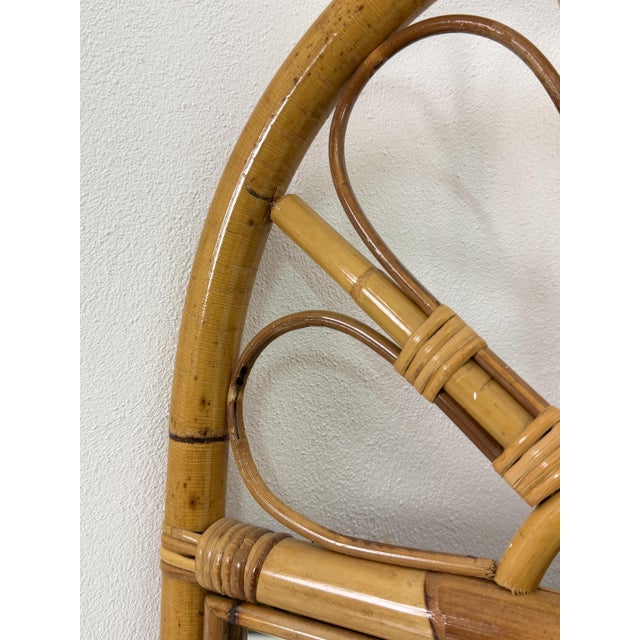 1970s Bamboo Wall Mirror, Italy, 1970s For Sale - Image 5 of 11
