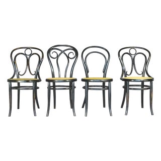 Empire Black Chairs from Kohn, 1885, Set of 4 For Sale