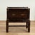Handsome pair of British colonial style stands crafted in mahogany in faux bamboo with a one drawer case having...