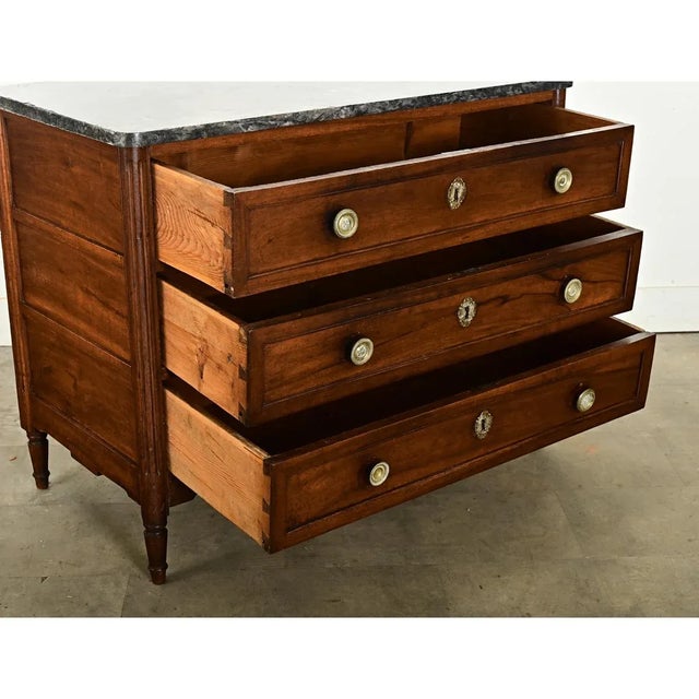 French 19th Century Louis XVI Style Marble-Top Commode For Sale - Image 11 of 11