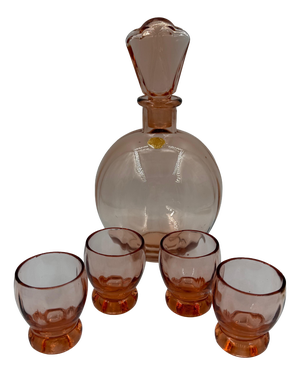 Vintage Rosalin Glass Liqueur Set, 1950s, Set of 5