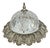 Vintage Ceiling Lamp in Brass and Glass For Sale