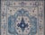 Textile Vintage Turkish Oushak Rug With Dark and Light Blue in Medallion Design For Sale - Image 7 of 12