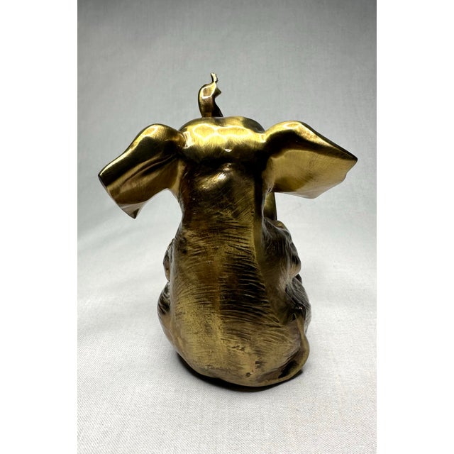 Vintage quot Literary quot Elephant Decor Object Solid Brass Chairish