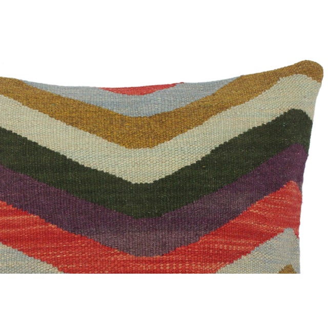 Abstract Geometric Turkish Nery Hand Woven Kilim Throw Pillow For Sale - Image 3 of 5