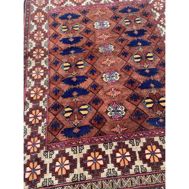 Vintage Silk Turkmen Rug For Sale - Image 12 of 18