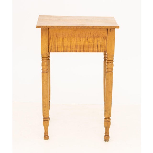 Wood Federal Style Maple Bedside Table For Sale - Image 7 of 7