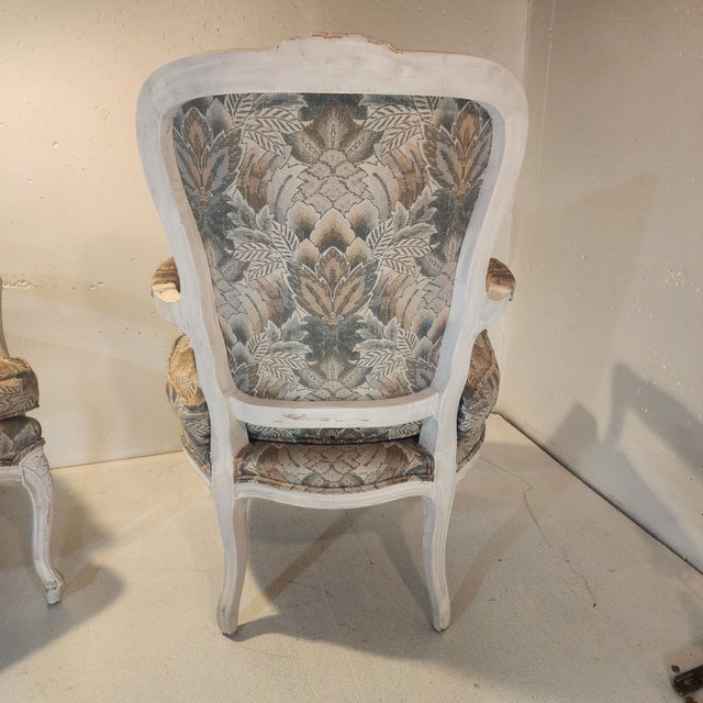 1960s Pair of Louis XV Armchairs For Sale - Image 4 of 18