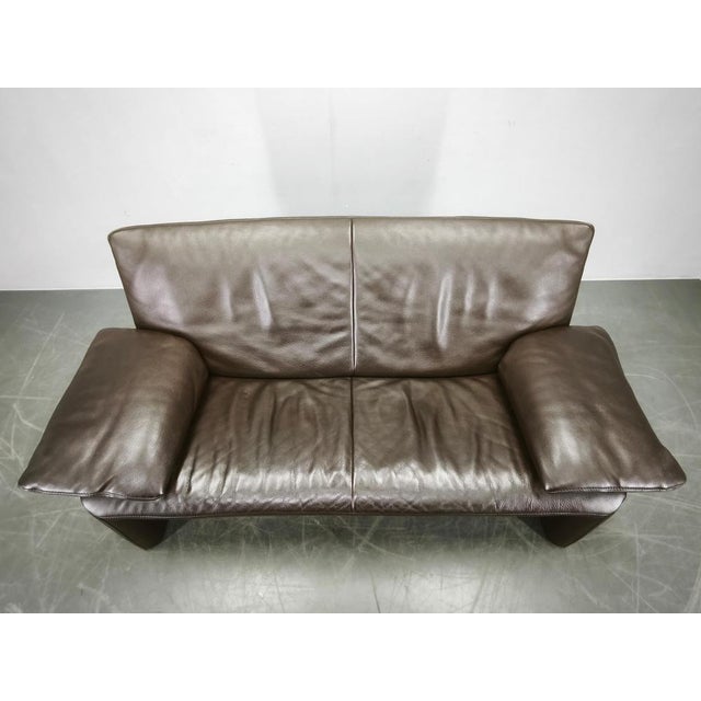Dark Brown Leather 2-Seater Sofa from Jori, Belgium, 1990s For Sale - Image 13 of 15