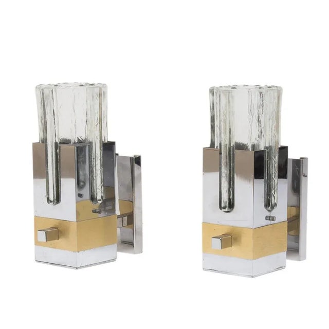 Wall Lights by Gaetano Sciolari for Sciolari, 1970s, Set of 2 For Sale - Image 6 of 7