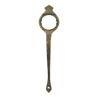 Vintage Traditional 11.625 In. Brass Door Pull Handle For Sale