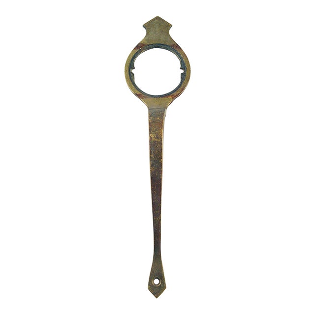 Vintage Traditional 11.625 In. Brass Door Pull Handle For Sale