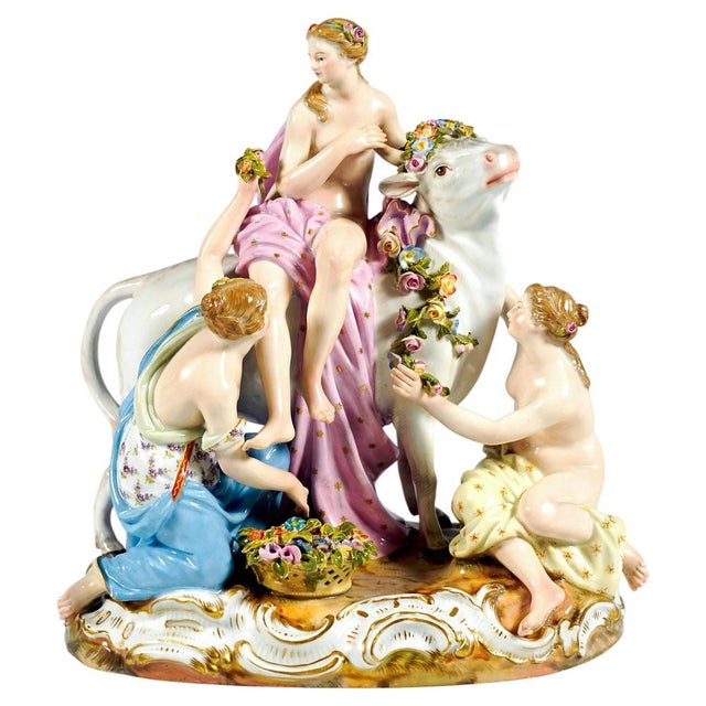 Porcelain Group by J.F. Eberlein for Meissen For Sale - Image 9 of 9
