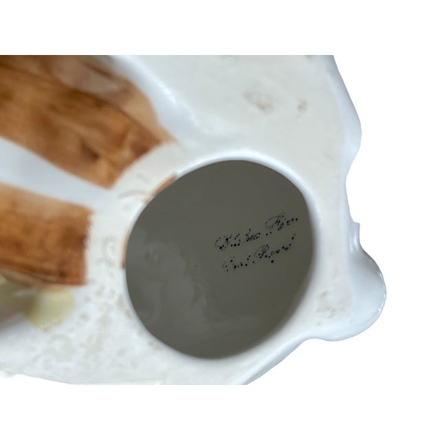 Mid 20th Century Staffordshire Porcelain Pug Hand-Painted English Charm For Sale - Image 9 of 9