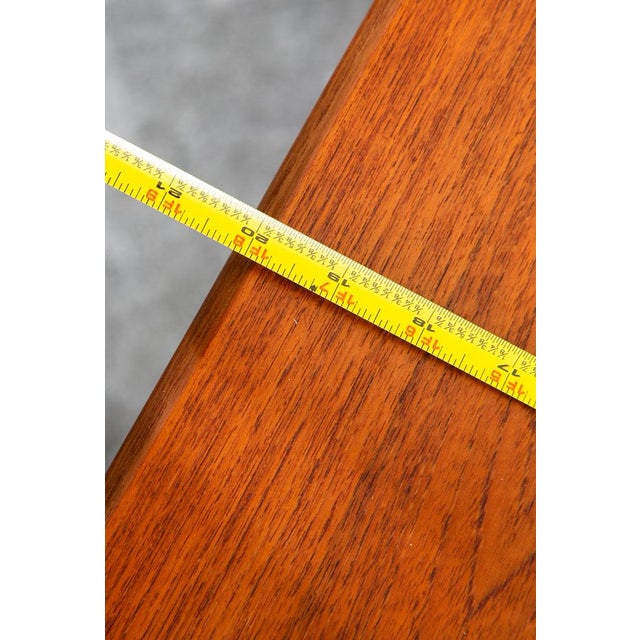 Mid Century Danish Modern Coffee Table Solid Teak Denmark Surfboard Rectangular For Sale - Image 12 of 12